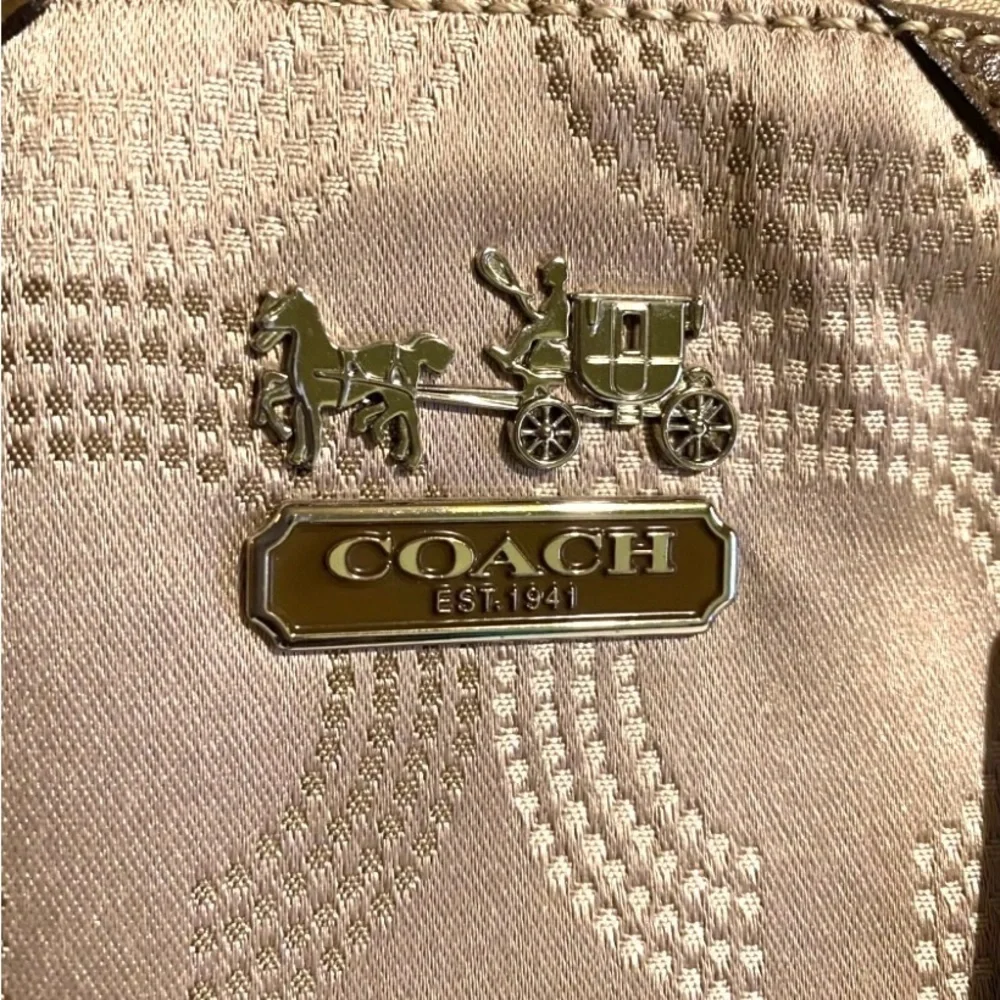 Coach vintage CC signature print nylon satchel handbag